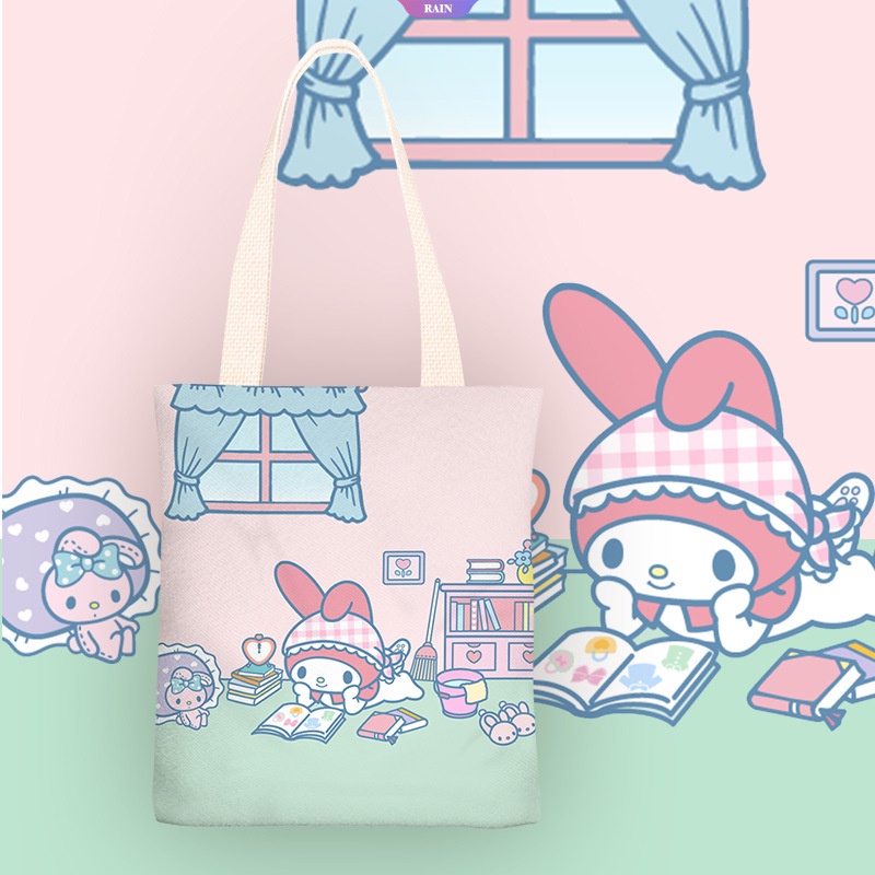 Túi Xách Canvas Họa Tiết Hoạt Hình Sanrio My Melody Phong Cách Nhật Bản 2023