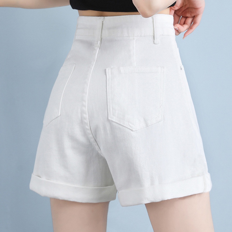 IELGY Quần ngắn ống rộng Lưng Cao Tôn Dáng Hợp Thời Trang Cho Nữ