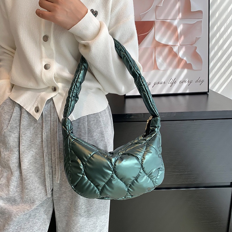 Túi Đeo Chéo Cotton Thêu Họa Tiết Hình Thoi Đơn Giản Thời Trang Thu Đông Dành Cho Nữ