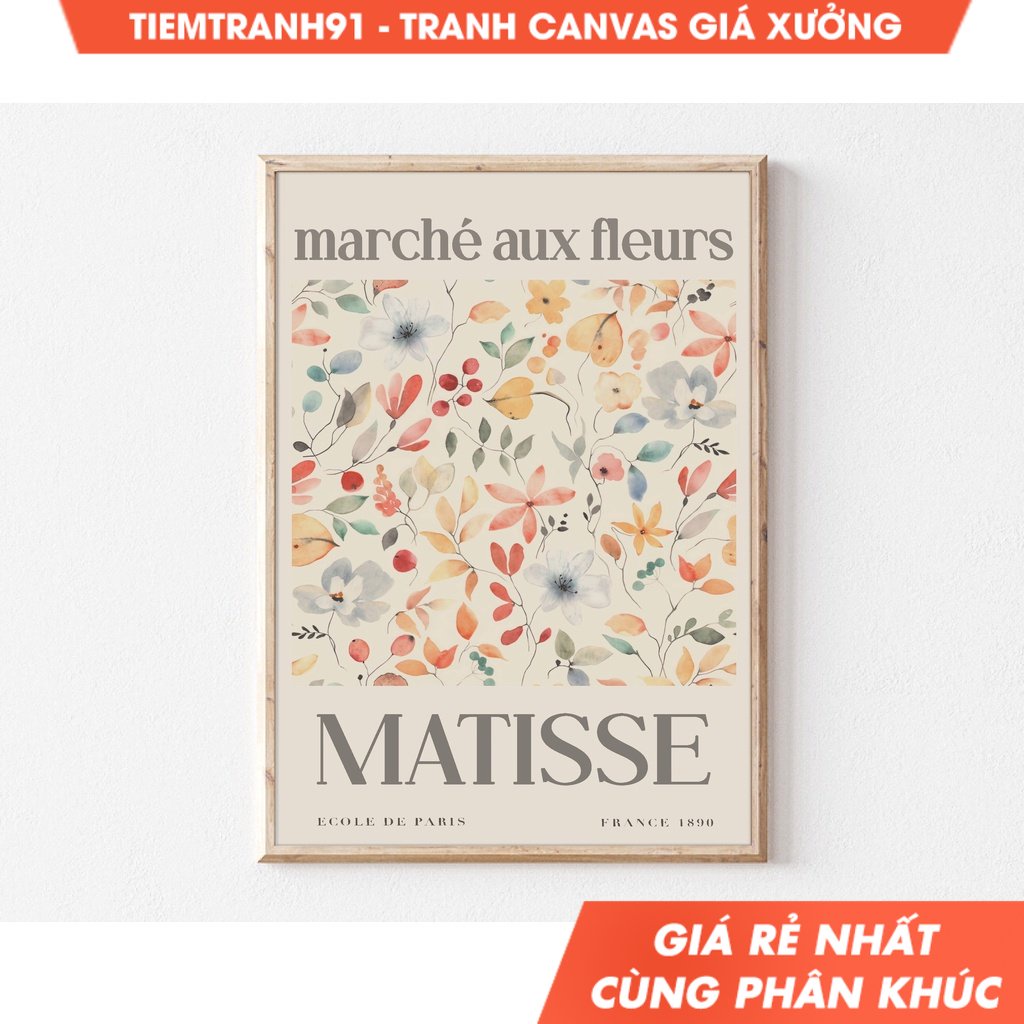 Tranh treo tường, Matisse, Flower Market, Henri Matisse, Flower Market Poster, Matisse Goldfish, Exh