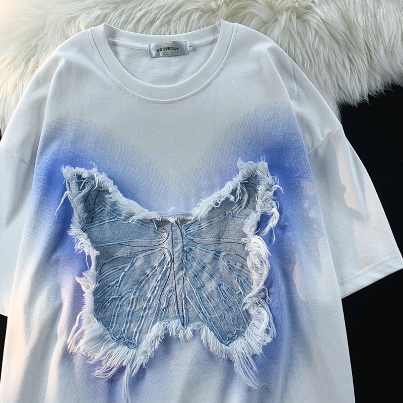 Áo Thun 100% Cotton 200g Tay Ngắn Mới, Họa Tiết In + Áo Sơ Mi Nữ