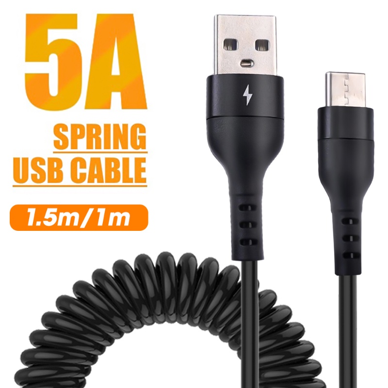 Dây Cáp Sạc / Truyền Dữ Liệu Tốc Độ Cao Cổng USB Type-C Dài 1M / 1.5M 66w Tiện Dụng Cho Xe Hơi