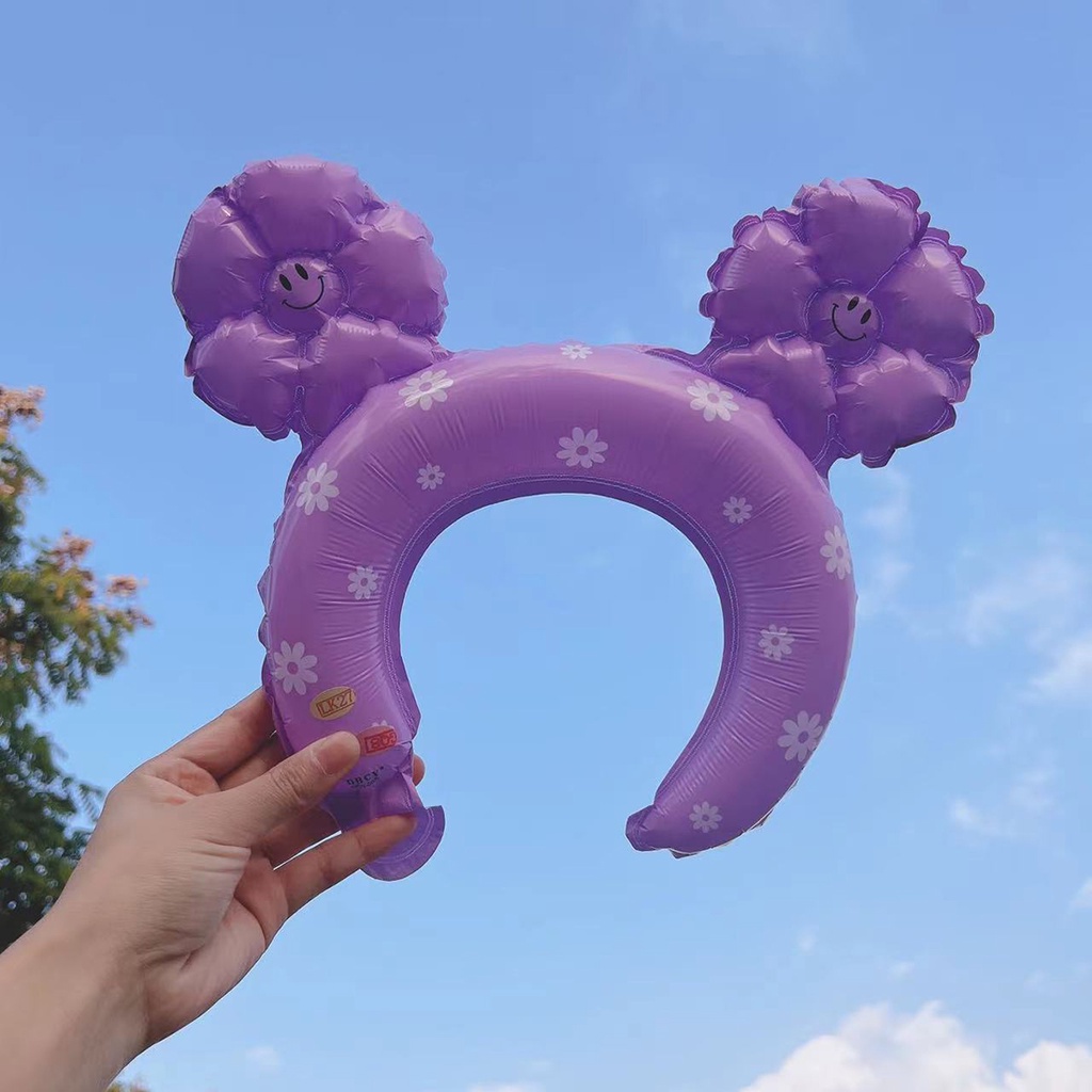 Băng Đô Cài Tóc Gắn Bong Bóng Họa Tiết Hoa Cúc Thời Trang Xinh Xắn Cho Bé Gái