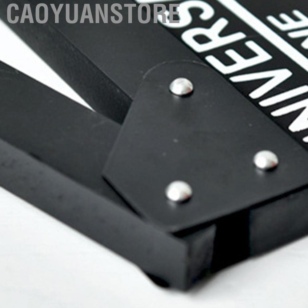 Caoyuanstore Movie Clapper Board  Film Clap Wooden Black 20 X 20cm Durable for Director Decoration