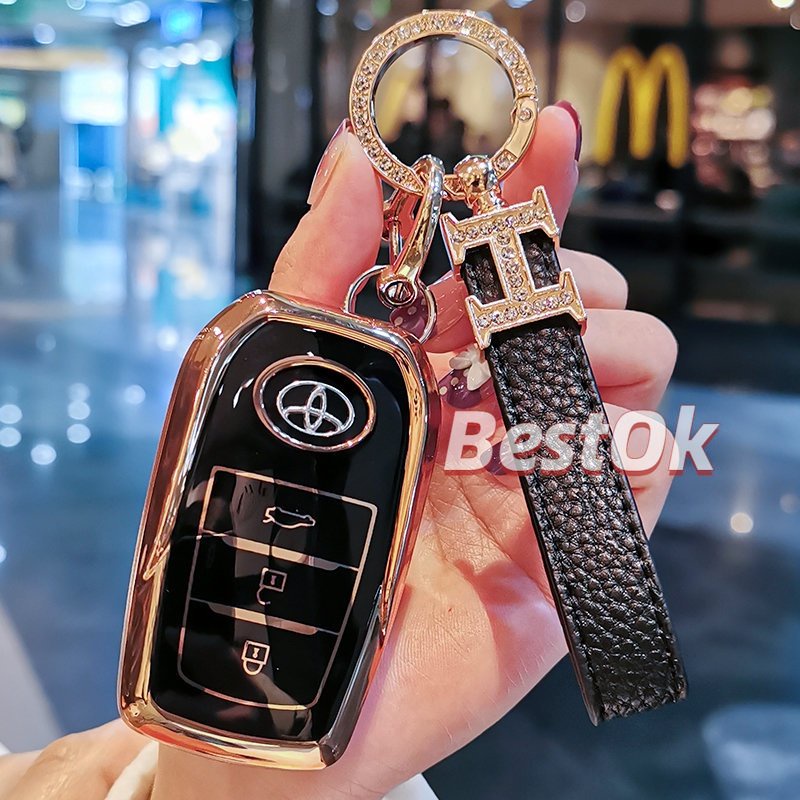 Vỏ bảo vệ chìa khóa cho xe hơi TOYOTA 2021/ Corolla/ Vios/ Camry/ Hilux/ RAV4/ Fortuner  Lei Ling Corolla Camry Highlander bọc chìa khoá móc khoá ô tô toyota bọc chìa khoá camry