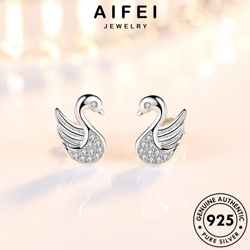 AIFEI JEWELRY tua kim khí kiện sức thời nữ phụ nga hàn tai xỏ khuyên bạc vành thật 925 nguyên quốc trang Thời moissanite tròn bông thiên bản tính cương E127