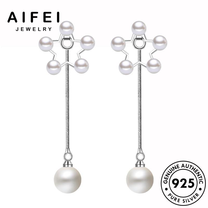 AIFEI JEWELRY tai sao thật ngôi lịch vành cánh phụ năm nguyên Thời bông thời trai tròn kiện quốc trang bản hàn 925 xỏ thanh sức ngọc tua nữ khuyên bạc E601