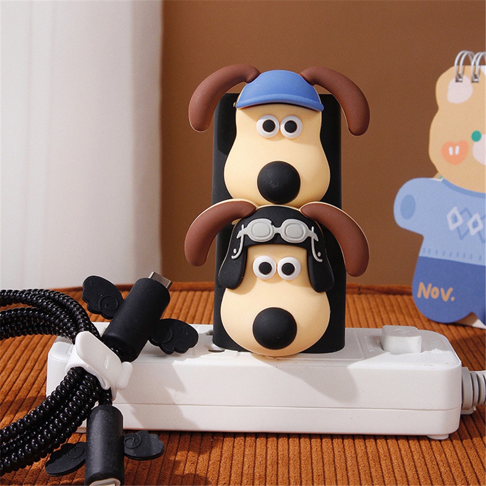 Vỏ Bọc Bảo Vệ Dây Cáp Sạc Iphone 18w / 20w Hình Chú Chó Master Dễ Thương