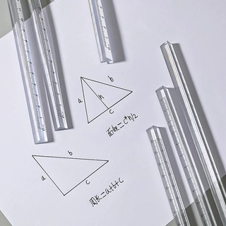 15 / 20cm Student Drawing Straightedge Exam Office Ruler Plastic Student Measuring Tools Simple Transparent Trigonometric Ruler