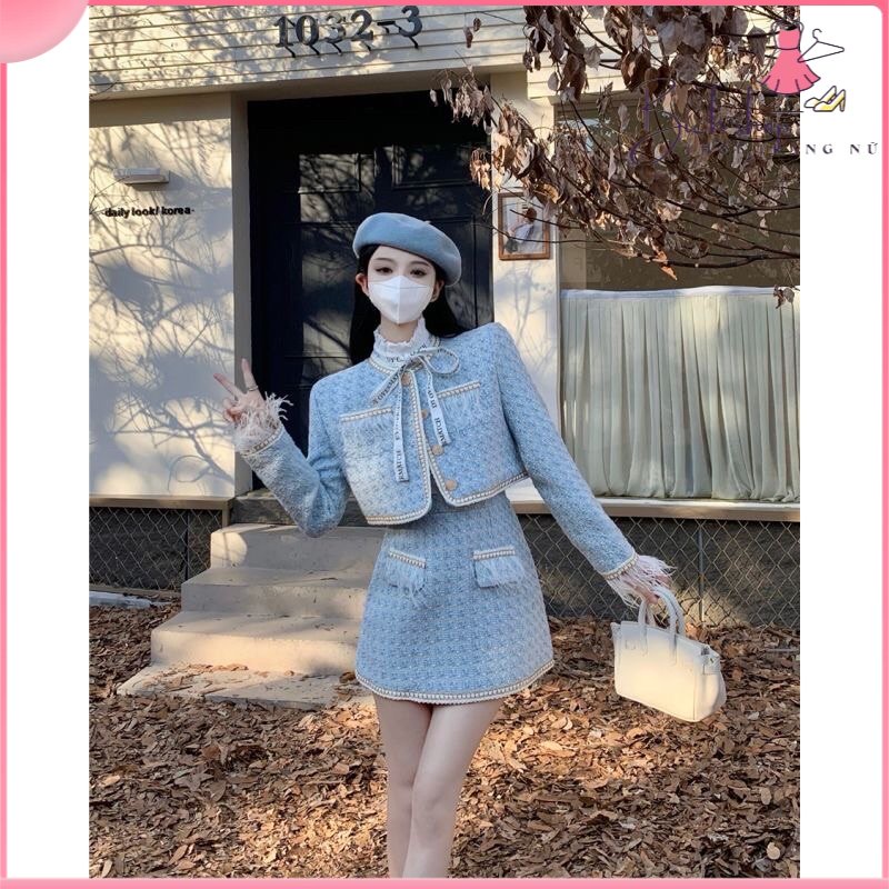 Sét dạ cao cấp , áo dời , chân váy chữ A , trẻ trung ,năng động