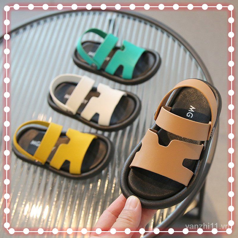 Giày Xăng Đan Đi Biển Hở Ngón EF1Z Màu Kẹo Phong Cách La Mã Thời Trang Mới 2023 Cho Bé Gái