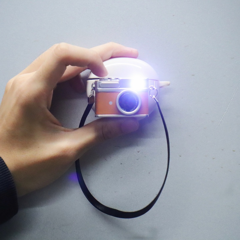 Vỏ Bảo Vệ Hộp Sạc Tai Nghe Edifier X2 Có Móc Treo Hình Máy Ảnh Kèm Đèn Led