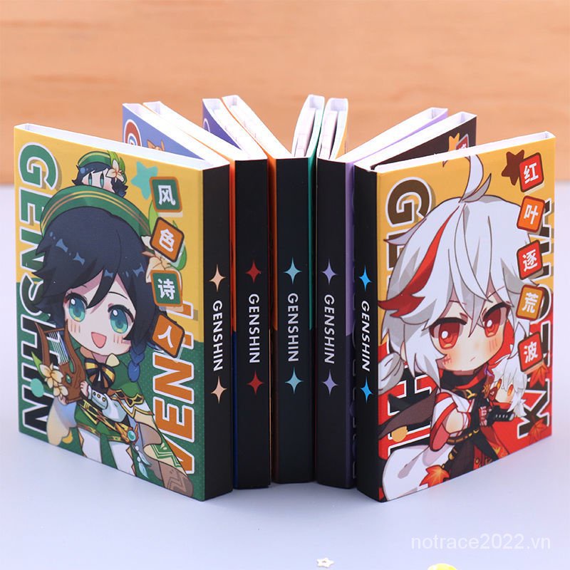 ★Genshin Impact★Sổ Tay Ghi Chú Họa Tiết Anime Dễ Thương Xinh Xắn
