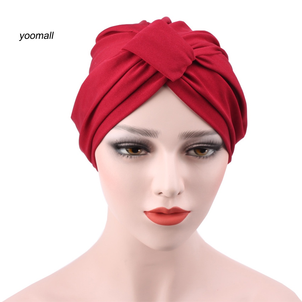 Mũ Turban Trùm Đầu Co Giãn Thời Trang Cho Nữ