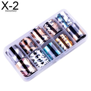 Set 10 Cuộn Giấy Foil Dán Móng Nghệ Thuật
