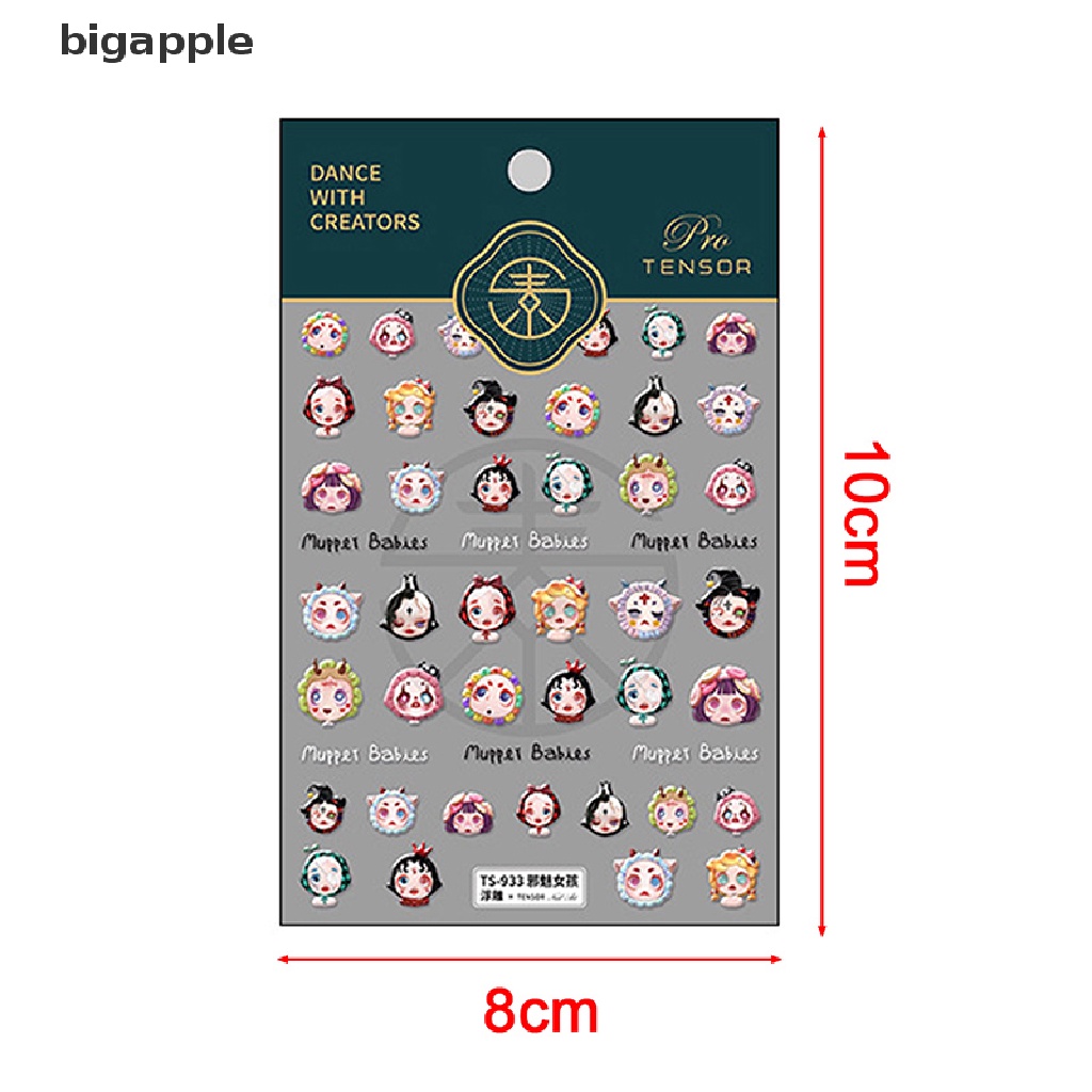 Bigapple 1 Tờ Hình Dán Móng Tay Hình Búp Bê Dập Nổi Đáng Yêu Thời Trang Chất Lượng Cao Rd