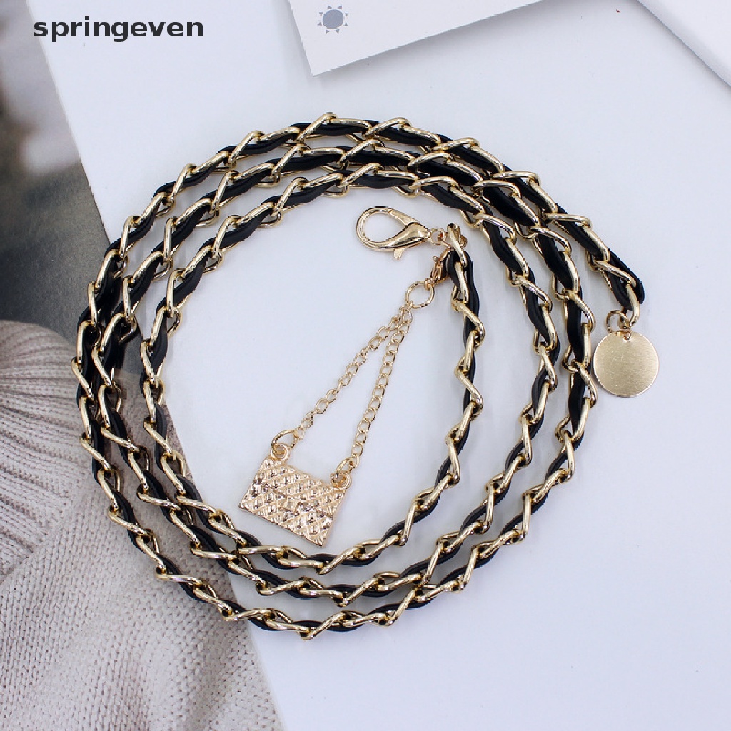 Thắt Lưng Da PU Khóa Kim Loại Tua Rua Dài Điều Chỉnh Được Thời Trang Cho Nữ