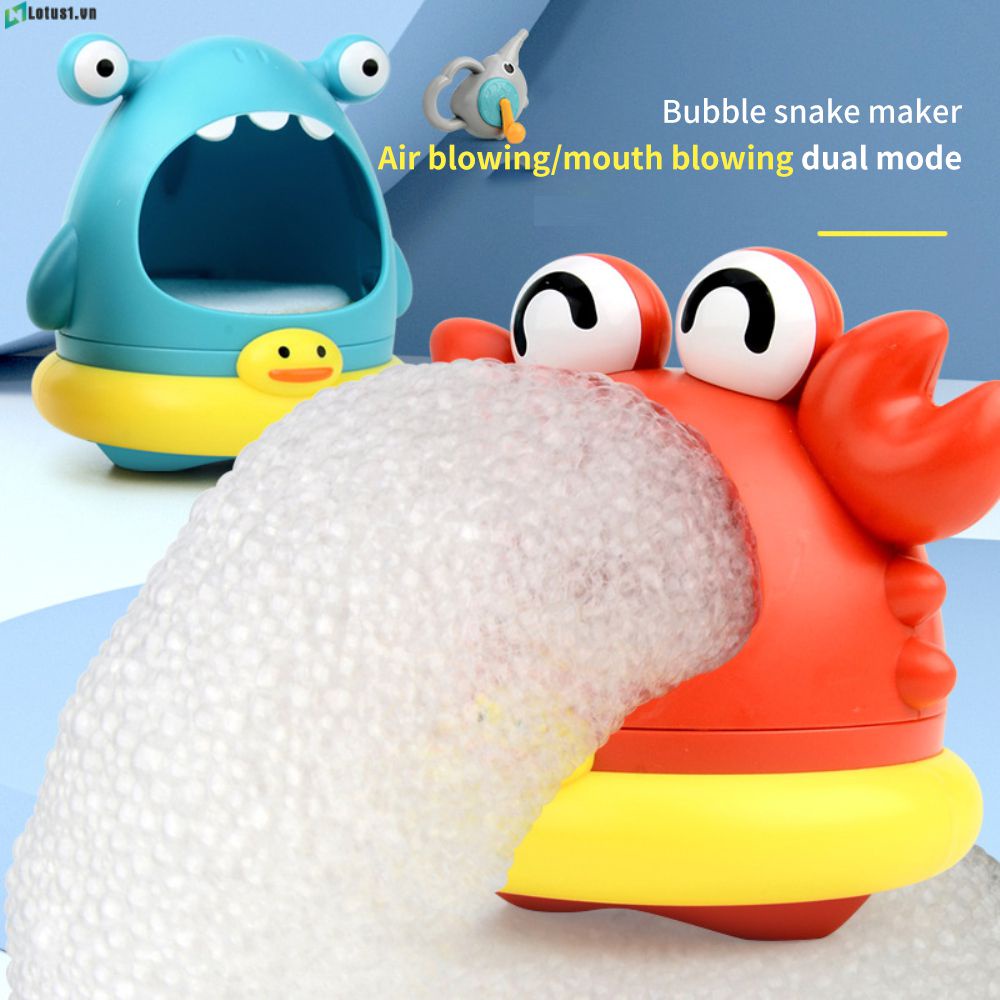 Hàng Có Sẵn 【Hàng Có Sẵn】bong Bóng Tắm Đồ Chơi Hoạt Hình Dễ Thương Máy Thổi Xà Phòng Bồn Tắm Cua Cá Mập Đồ Chơi Vui Nhộn Tắm Ngoài Trời