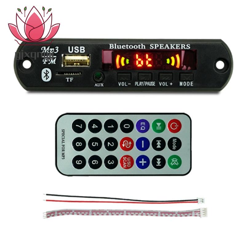 Mô Đun Bảng Mạch Giải Mã USB MP3 Bluetooth 12V MP3 WMA FM AUX USB TF Cho Loa Xe Hơi Điều Khiển Từ Xa