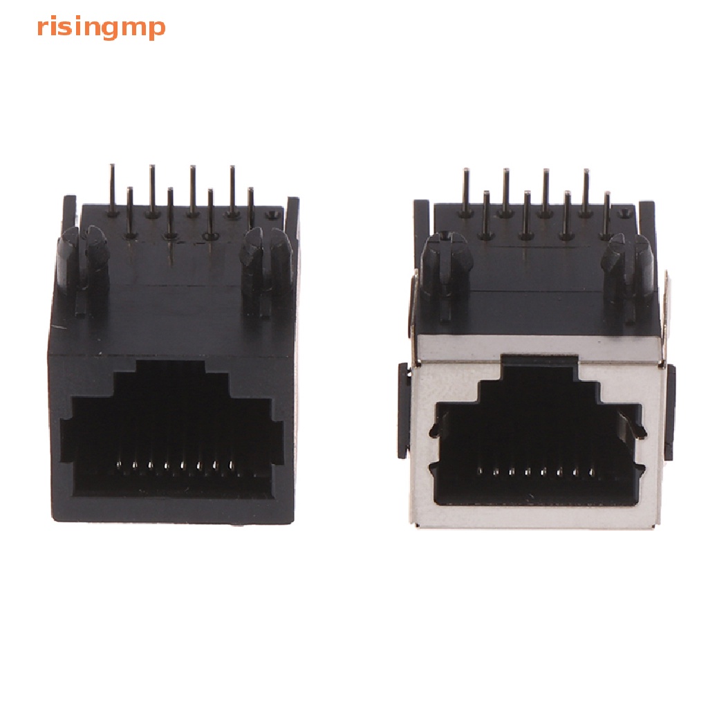 Bộ 10 Đầu Nối Dây Điện 8 Pin PCB RJ45 8P8C