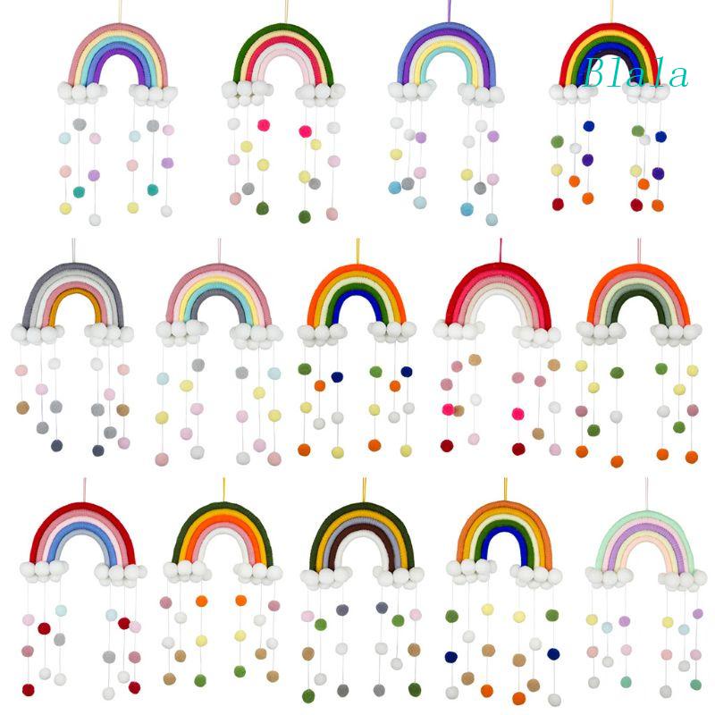 Thảm Dệt Cầu Vồng Thủ Công Treo Tường Trang Trí Phòng Bé