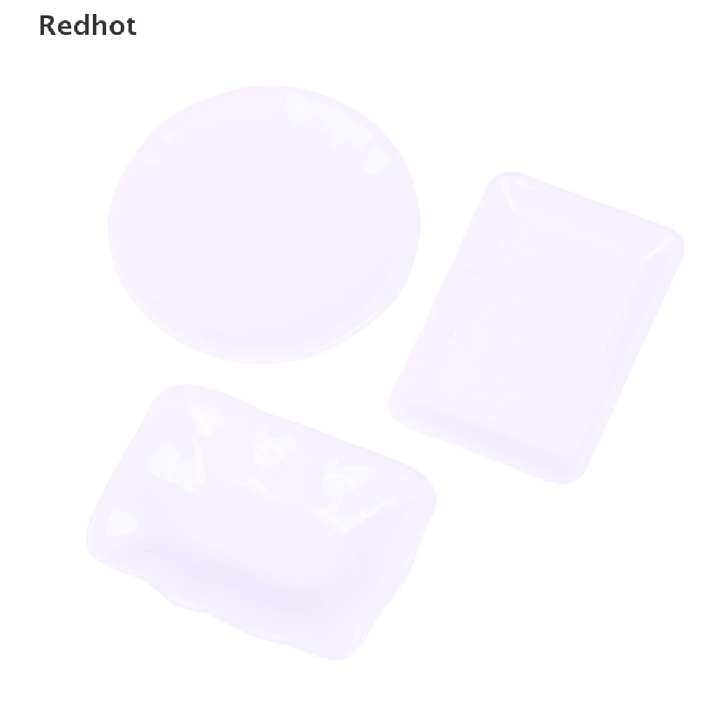 < Redhot > Set 12 Dĩa Đựng Thức Ăn Mini Màu Trắng Trang Trí Nhà Búp Bê