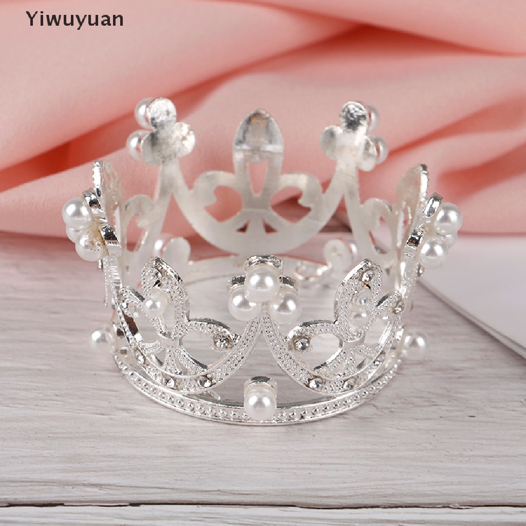 < Yiwuyuan > Cài Tóc Hình Vương Miện Công Chúa Đính Ngọc Trai Pha Lê Màu Vàng Làm Quà Tặng Ngày Lễ Tại Nhà