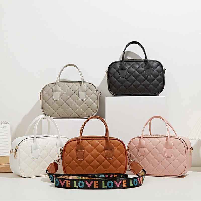 Túi Đeo Chéo Hình Vuông Nhỏ Thêu Họa Tiết Kim Cương Màu Sắc Cho Nữ