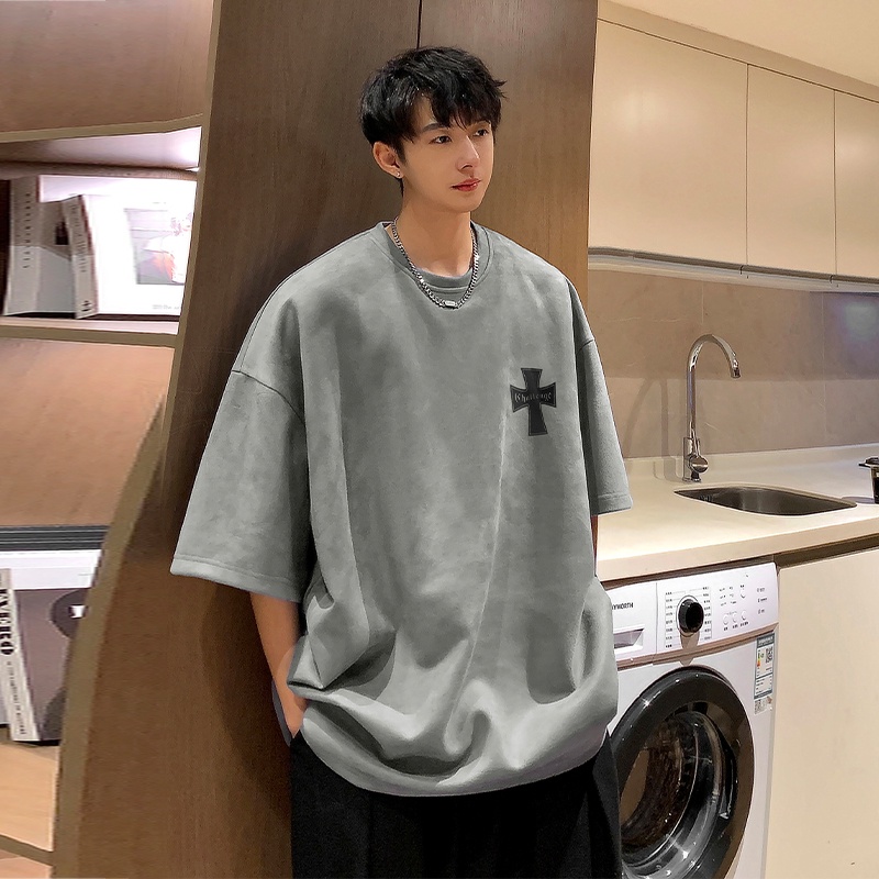 Áo Thun Tay Ngắn Dáng Rộng Cỡ Lớn 150kg Thời Trang Mùa Hè Cho Các Cặp Đôi