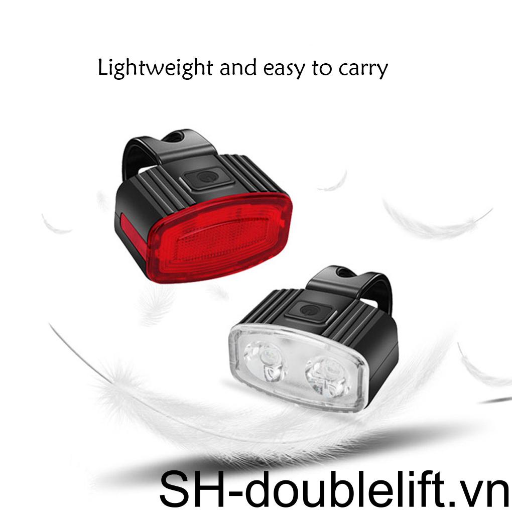 Bộ 2 Đèn Pha Chống Thấm Nước Gắn Tay Lái Xe Đạp Có Thể Sạc Lại