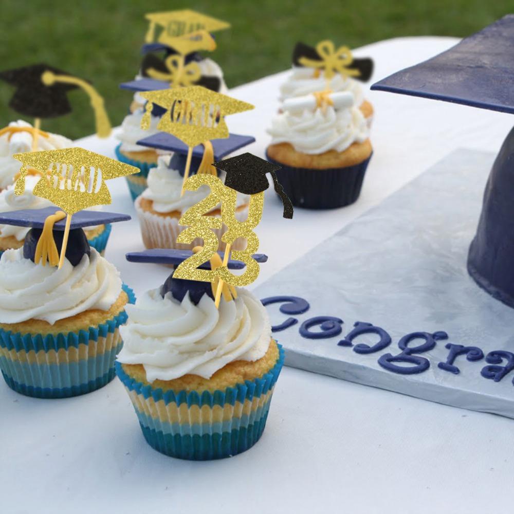 Set 5 / 10 Thẻ Cắm Trang Trí Bánh Sinh Nhật Hình Nón