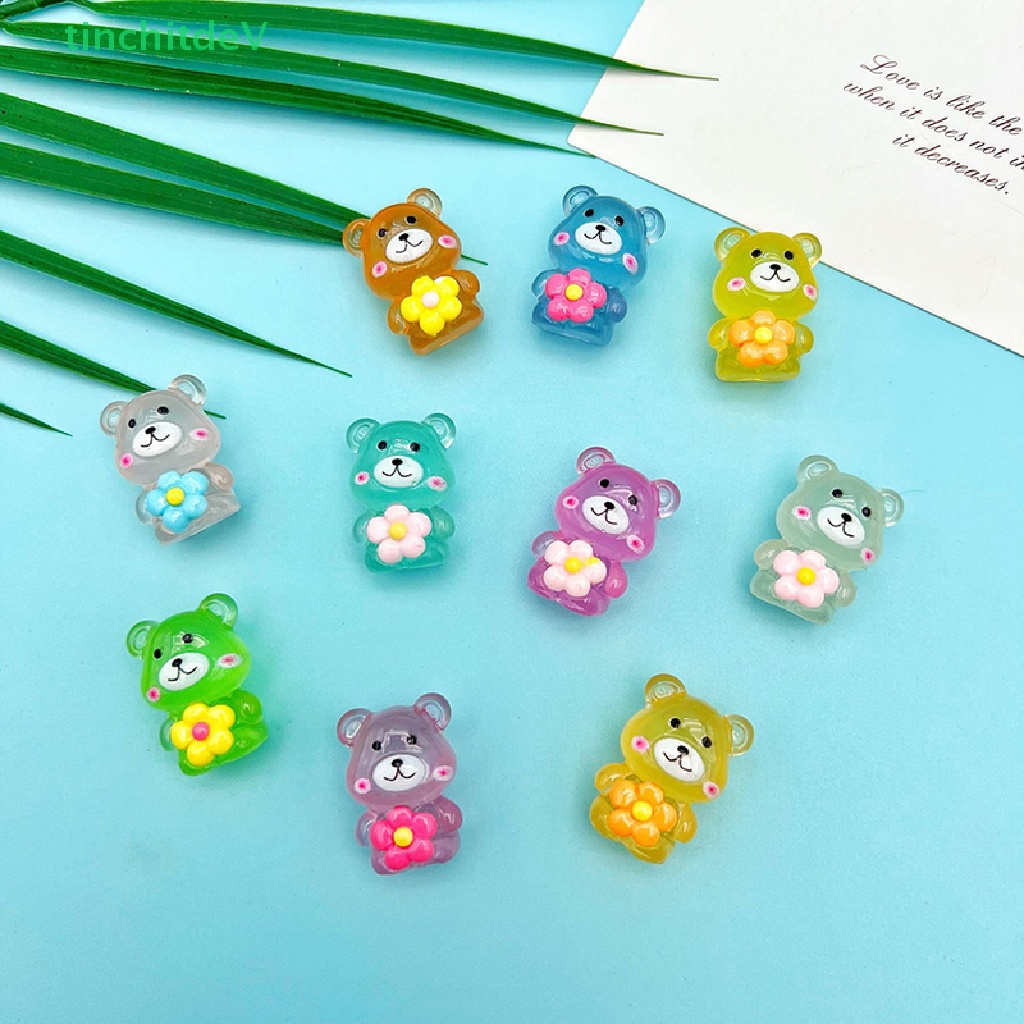 [TinchitdeV] Bộ 2 Chú Gấu Hoạt Hình Bằng Nhựa Phát Quang Đáng Yêu Trang Trí Nội Thất [Mới]