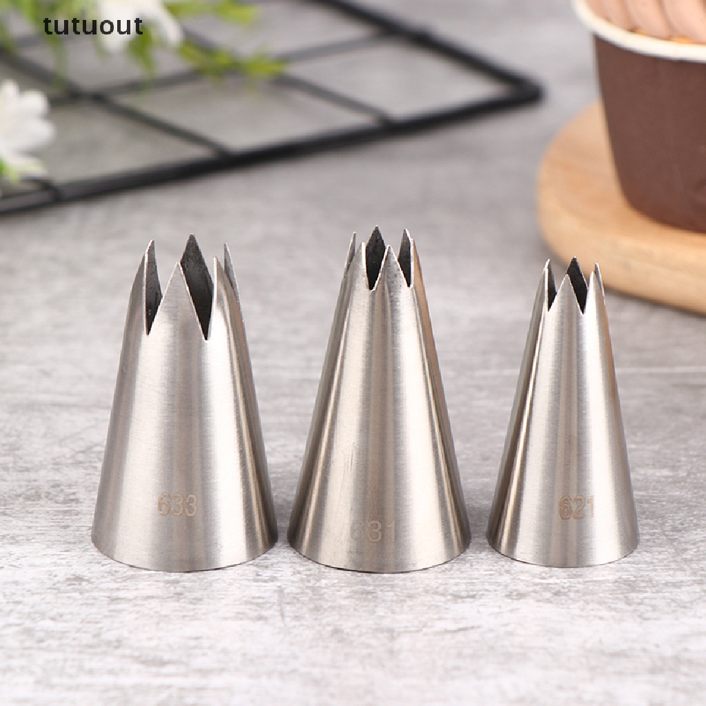 Set 3 Đuôi Bắt Bông Kem Bằng Thép Không Gỉ