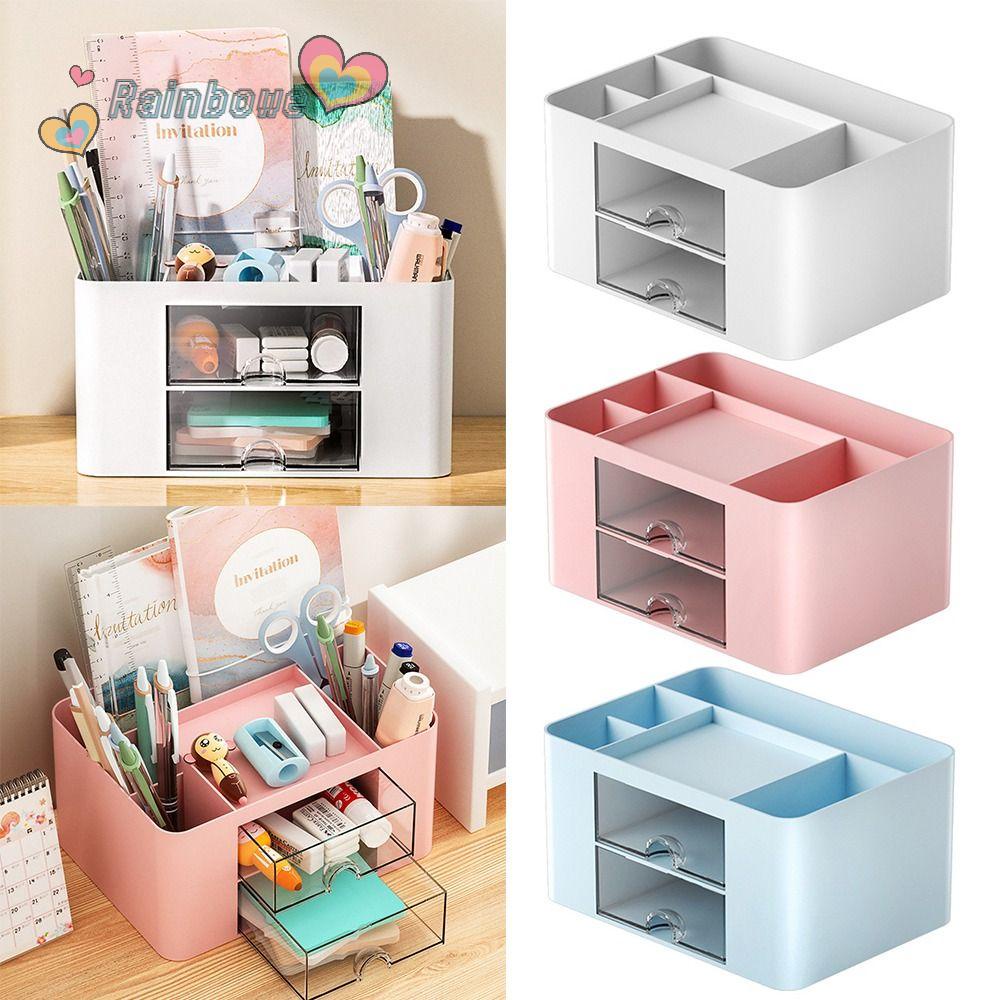 Hộp Đựng Bút Màu Cầu Vồng Trong Suốt Sức Chứa Lớn Sắp Xếp Gọn Gàng