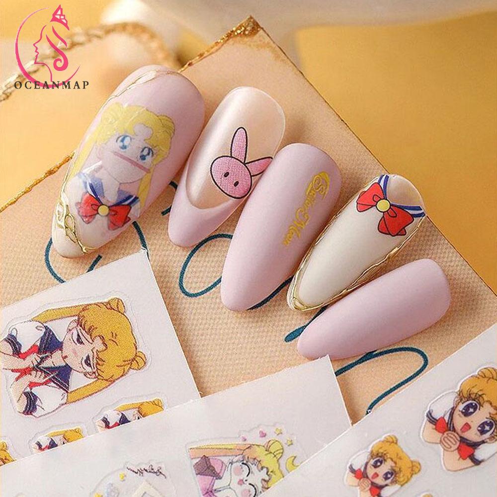 [Hàng mới về] Nhãn dán móng tay 3D DIY đáng yêu dành cho nữ