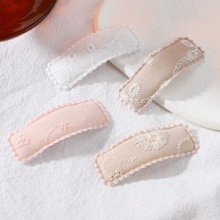 1 chiếc ngọt thêu in kẹp tóc cho trẻ em bé gái hình vuông bb kẹp tóc thời trang phụ kiện tóc