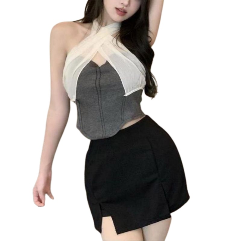 Áo Croptop Sát Nách Dáng Ôm Gợi Cảm Thời Trang Mùa Hè Cho Bạn Gái