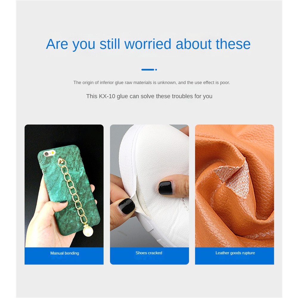 Keo Dán Nhựa Resin Khô Nhanh Hàn Quốc KX-10 20G Cyanoacrylate Cho Giày Da Nứt Nẻ