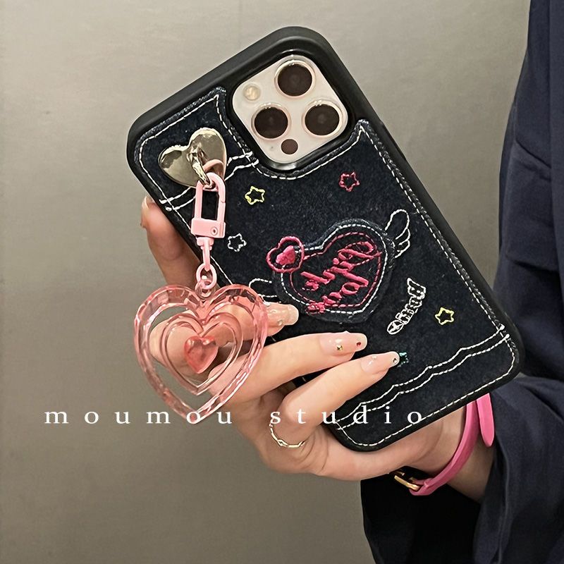 Ốp Điện Thoại Mềm Thêu Hình Cao Bồi Cho Iphone14 Pro max XR Xsmax 13 12 11 Pro