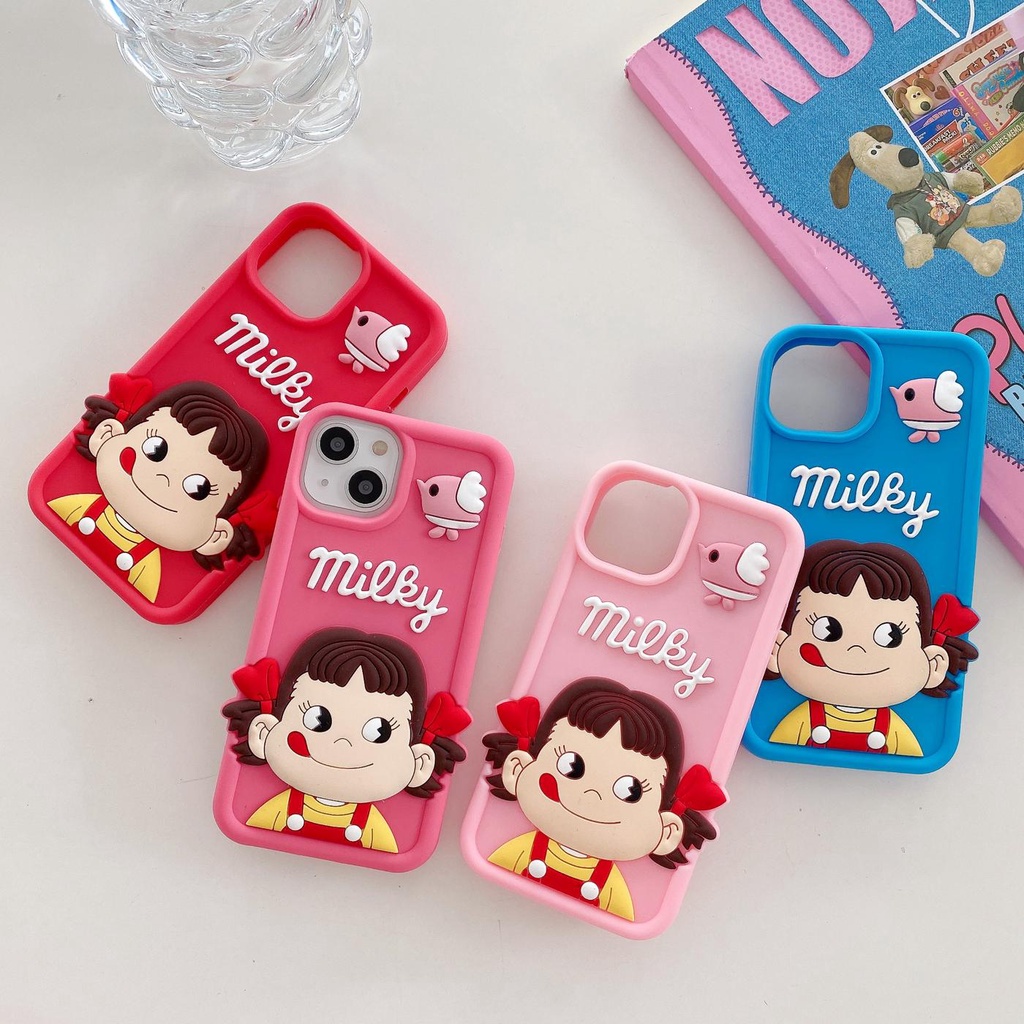 Ốp Điện Thoại Silicon tpu Mềm Màu Kẹo Họa Tiết Hoạt Hình 3D Bảo Vệ Toàn Diện Cho iPhone 14 13 12 11 Pro MAX