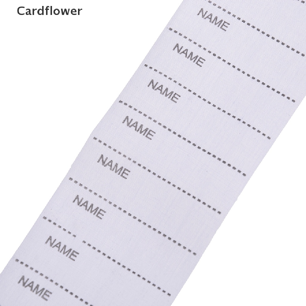 < Cardflower > Bộ Nhãn Tên Bằng Sắt Màu Trắng Có Thể Giặt Được Dùng Để Đánh Dấu Quần Áo