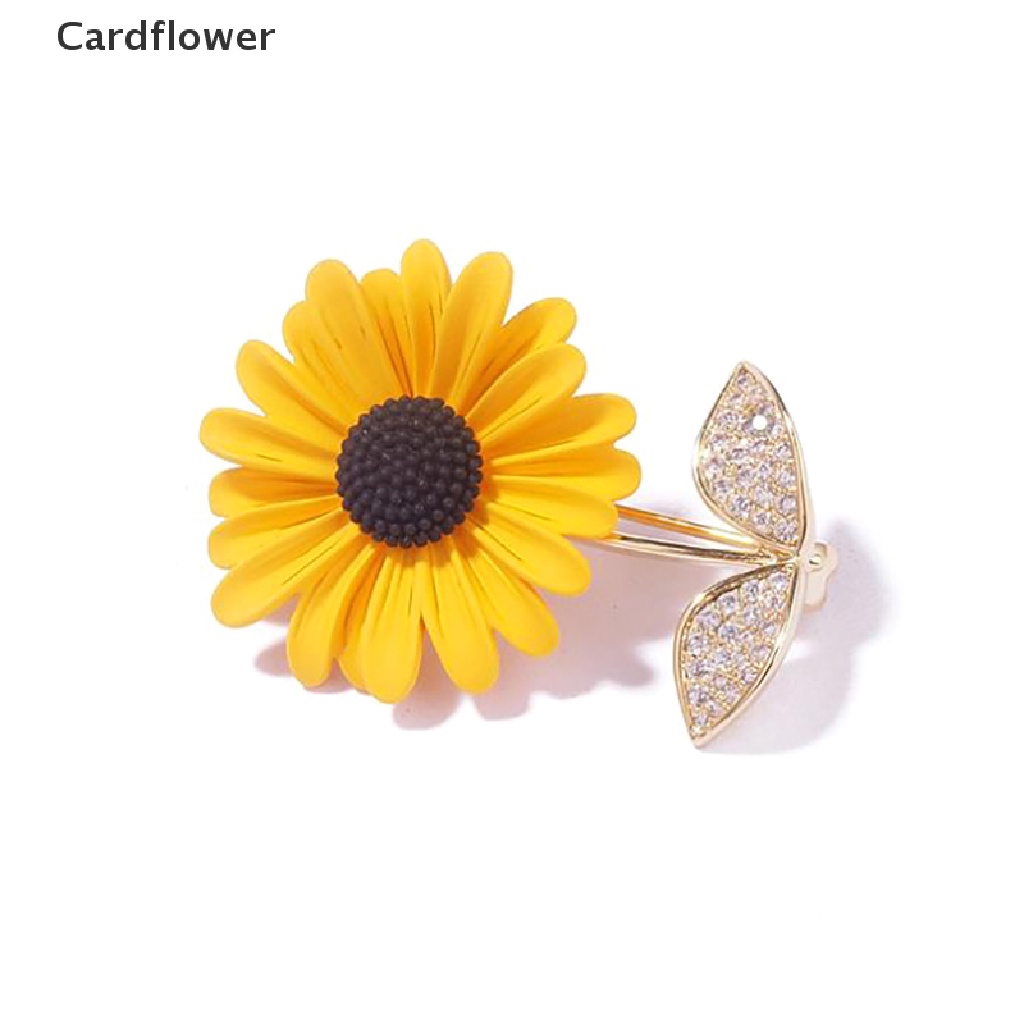 &lt; Cardflower &gt; Ghim Cài Áo Hình Hoa Hướng Dương Tráng Men Unisex Làm Đẹp Văn Phòng Bán Chạy