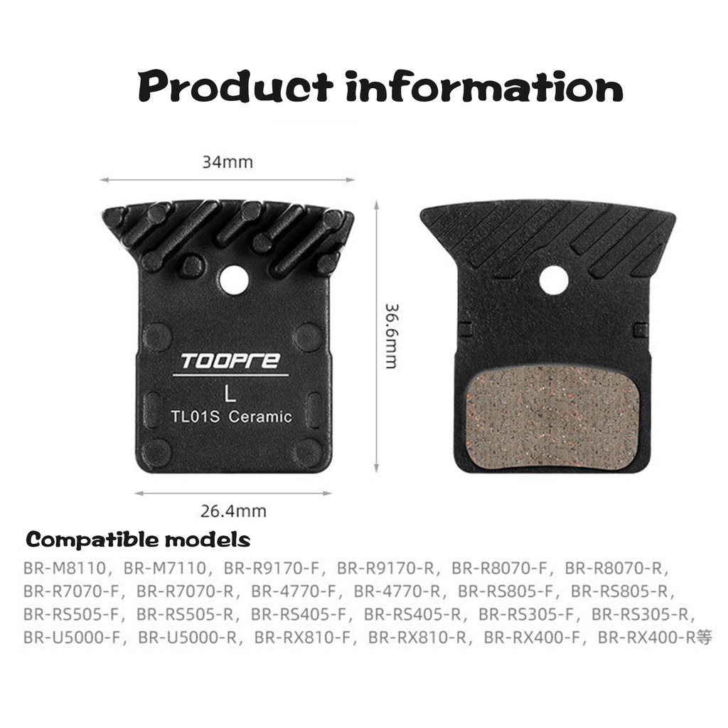 Má Phanh Xe Đạp Leo Núi Kèm Vây Tản Nhiệt Dài Tiện Dụng