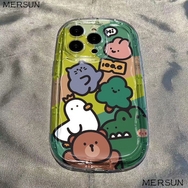 ✅Ốp Điện Thoại Mềm Trong Suốt Chống Sốc Hình Khủng Long / Thỏ / Gấu Cho Iphone 11iPhone14xr / 13 12 / promax8p s7 6U7R