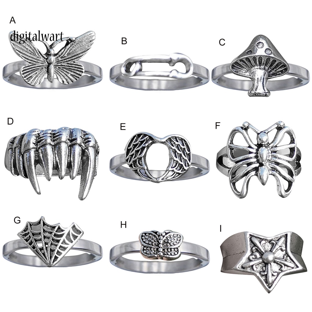 Kỹ Thuật Số| Nhẫn Bạc Hình Bộ Xương Phong Cách Châu Âu Cổ Điển Thời Trang Cho Nữ