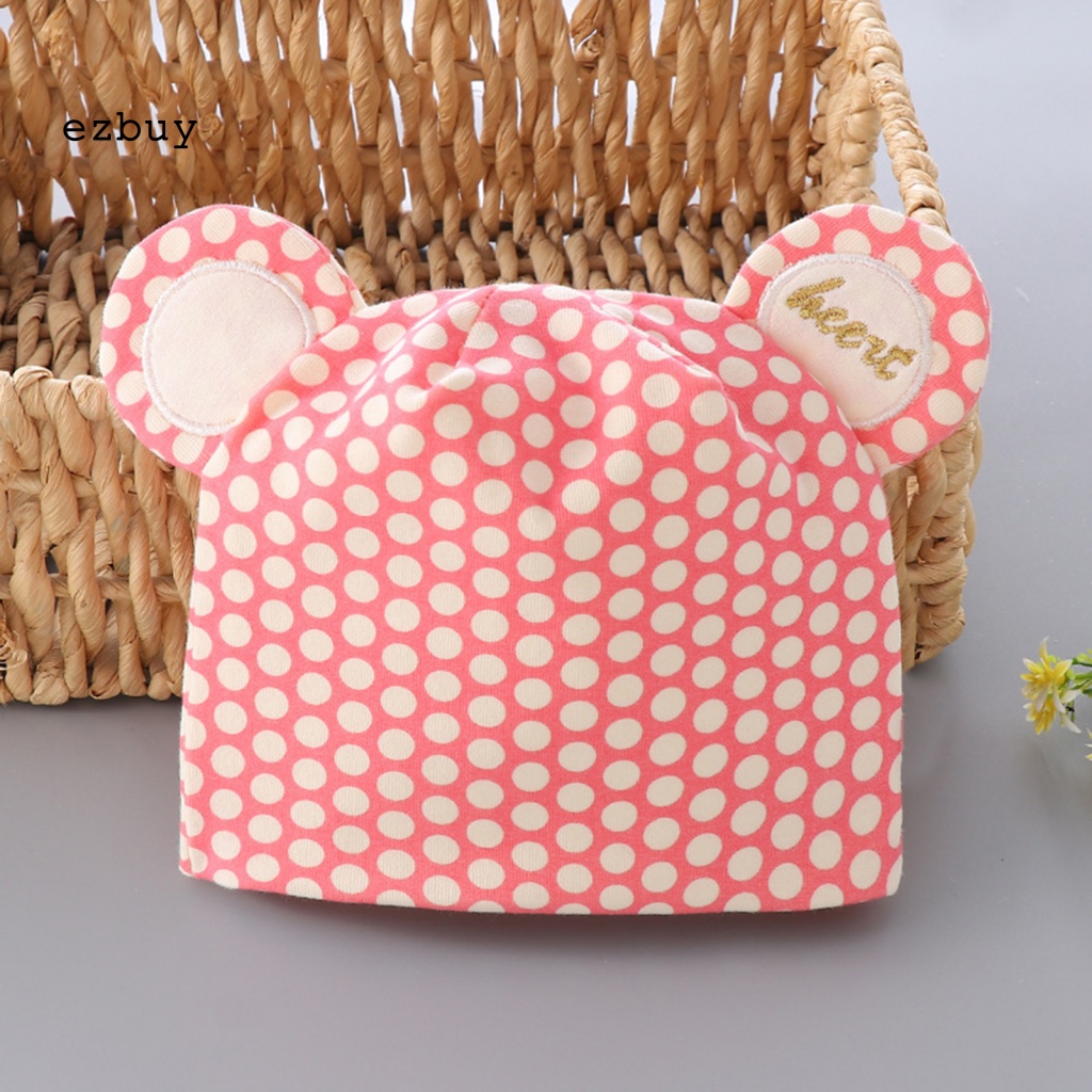Mũ Beanie Thiết Kế Tai Hoạt Hình Thân Thiện Với Da Cho Bé Sơ Sinh