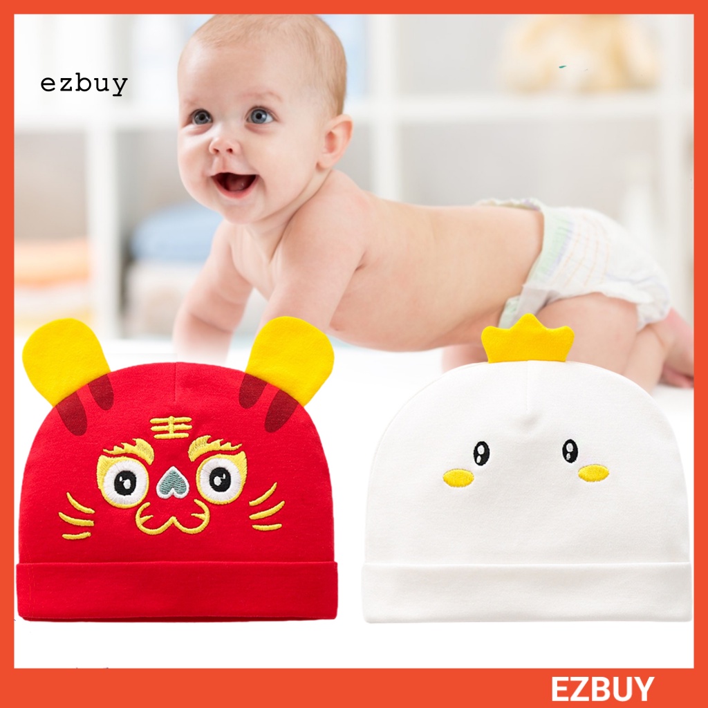 Mũ Cotton Giữ Ấm Hàng Ngày In Họa Tiết Hổ Phong Cách Trung Hoa Đáng Yêu Dành Cho Bé Sơ Sinh