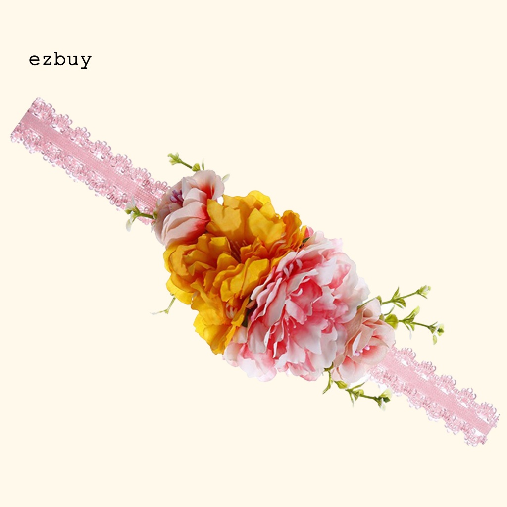 [EY] Băng Đô Hoa Co Giãn Mô Phỏng Tối Giản Dễ Phối Đồ Làm Phụ Kiện Chụp Ảnh Cho Bé