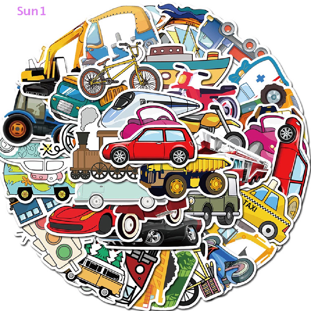 Set 40 Miếng Dán Trang Trí Xe Hơi / Ván Trượt / Laptop Họa Tiết Graffiti Độc Đáo