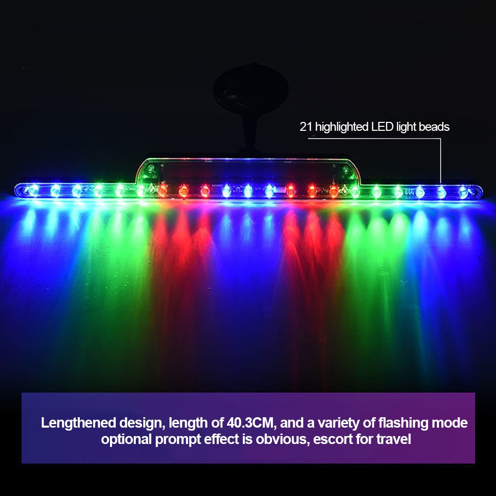 Đèn LED RGB Cảnh Báo Đỗ Xe Hơi Nhấp Nháy Sử Dụng Năng Lượng Mặt Trời Chống Va Chạm